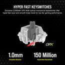 Corsair K70 RGB PRO Optical-Mechanical Gaming Keyboard with PBT DOUBLE SHOT PRO Keycaps - White CH-910951A-NA