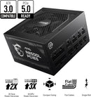 MSI 850W MAG A850GL PCIE 5.1 ATX 3.1 80Plus Gold Full Modular Power Supply (PS-MPA85GL)