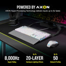 Corsair K70 RGB PRO Optical-Mechanical Gaming Keyboard with PBT DOUBLE SHOT PRO Keycaps - White CH-910951A-NA