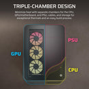 Corsair AIR 5400 RS-R ARGB - Black 黑色 Triple Chamber ATX Case (CC-9011318-WW)