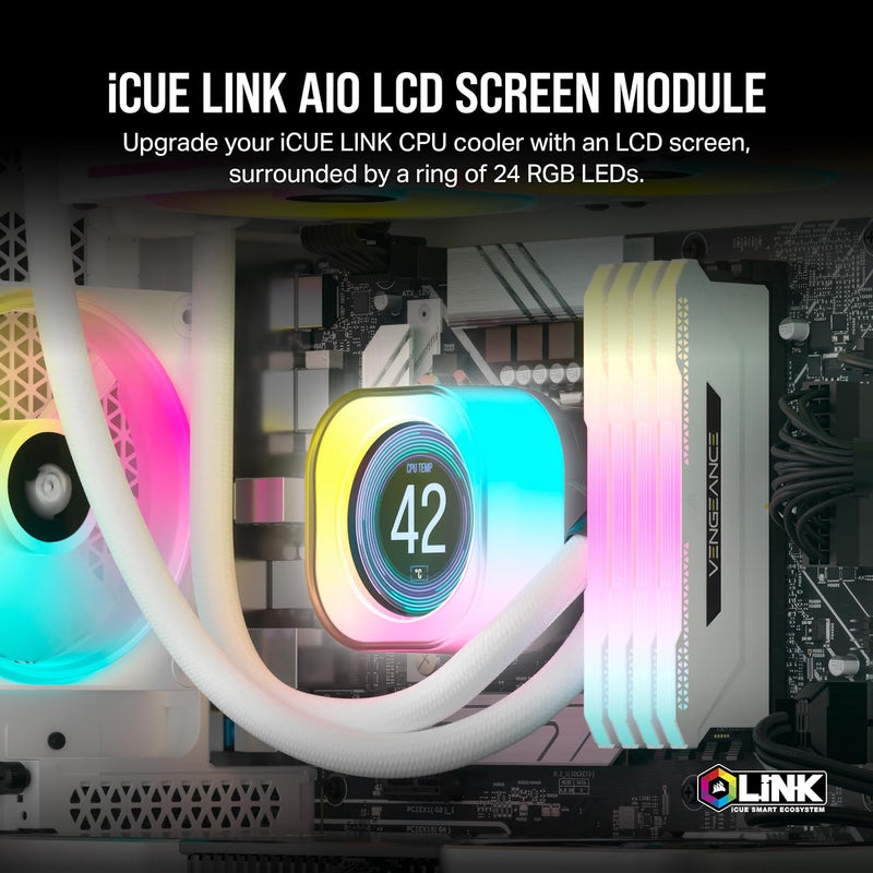 CORSAIR iCUE LINK 2.1” IPS LCD white upgraded screen module CW-9061012-WW