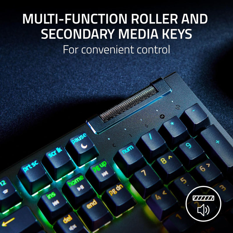 Razer BlackWidow V4 Pro Gaming Keyboard (English Green Switch) RZ03-04680100-R3M1 * Free Razer DeathAdder Essential Black - RZ01-03850100-R3M1 