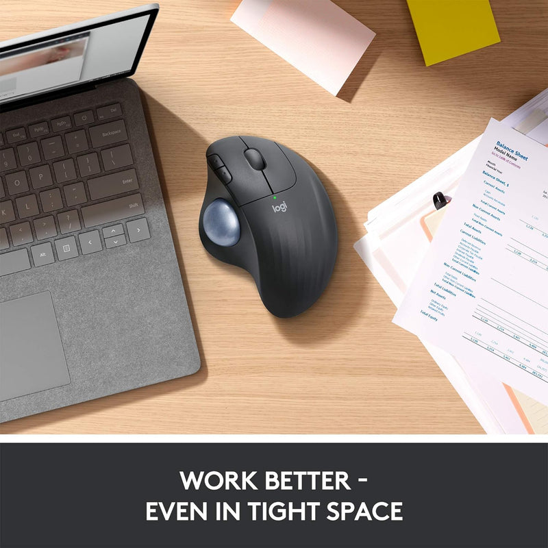 Logitech Ergo M575. Trackball Mouse 無線軌跡球滑鼠 - Graphite 石墨灰色 910-005873 原裝行貨