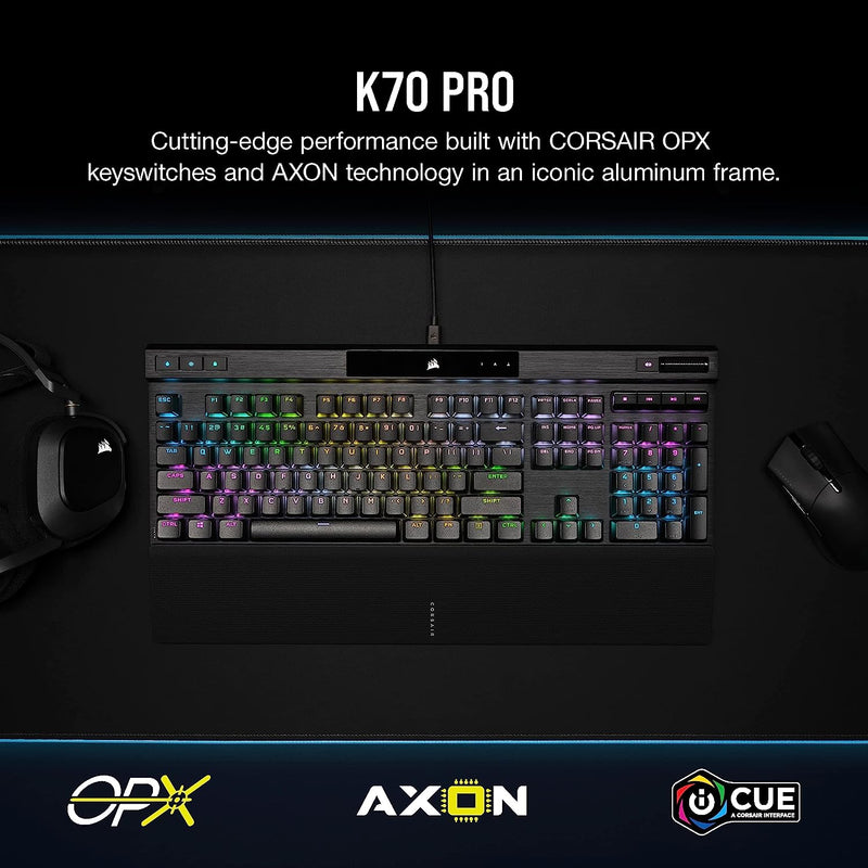 [New Year Offer] Corsair K70 RGB PRO Optical-Mechanical Gaming Keyboard with PBT DOUBLE SHOT PRO Keycaps CH-910941A-NA