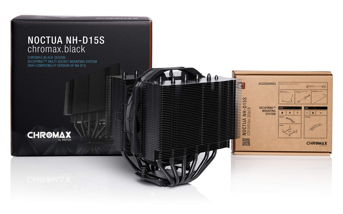 Noctua NH-D15 chromax.black, 中古品 中古】Noctua NH-D15 chromax.black NH-D15-CH-BK CPUクーラー