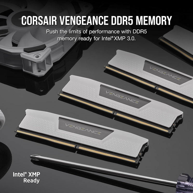 CORSAIR 32GB Kit (2x16GB) VENGEANCER White 白色 CMK32GX5M2B6400C32W DDR5 6400MHz Memory