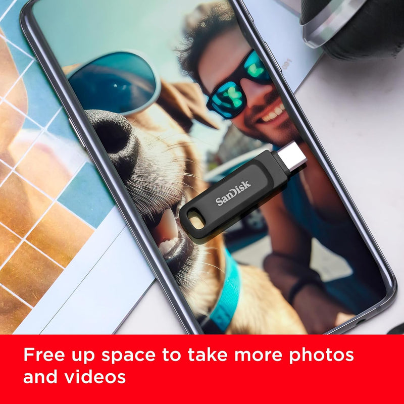 SanDisk Phone Drive 64GB Black (Type-C+A) Dual Flash Drive USB 3.2 GEN1 100MB/s SDDDC6-064G-G46 772-4671 