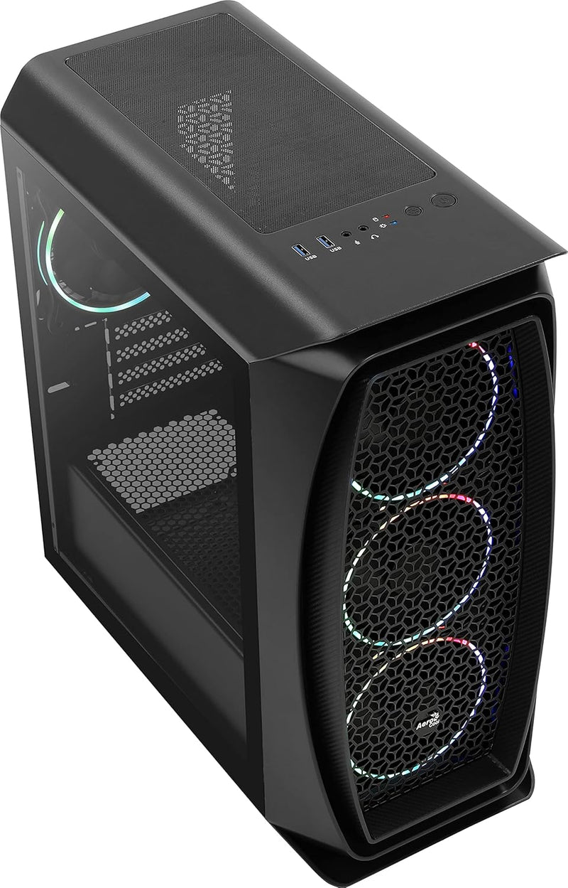 AeroCool Aero One Eclipse ARGB Black Black Tempered Glass ATX Case 