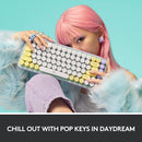 Logitech POP KEYS 無線藍牙機械鍵盤 - Daydream Mint 夢幻紫 920-010578 原裝行貨