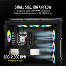 Corsair iCUE AF120 RGB SLIM 120mm PWM Fluid Dynamic Bearing Single Fan - Black 黑色 (單件裝) CO-9050162-WW