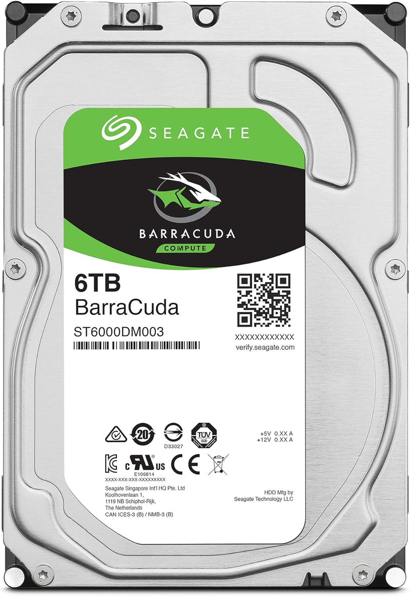 Seagate 6TB BarraCuda ST6000DM003 3.5" SATA 5400rpm 256MB Cache HDD