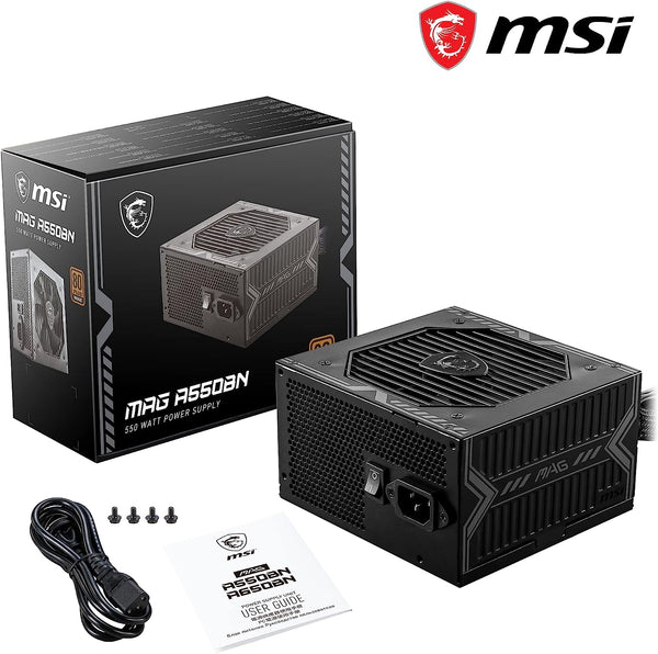 MSI 550W MAG A550BN 80Plus Bronze Power Supply (PS-MAA55BN)