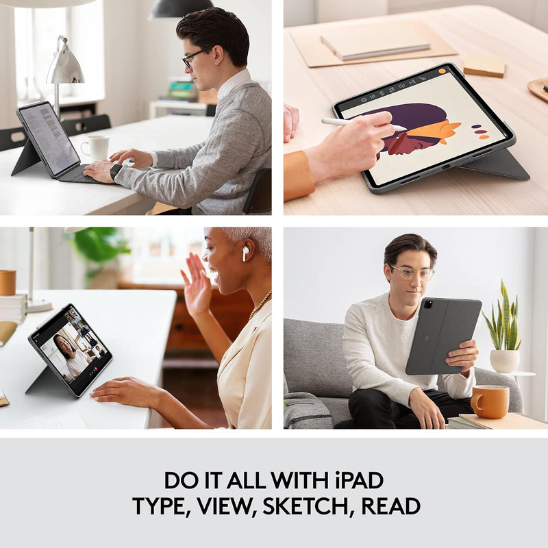 Logitech Combo Touch keyboard case with trackpad (for iPad Pro 12.9" 5th generation) 920-010215 Original licensed