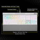 Corsair K70 RGB PRO Optical-Mechanical Gaming Keyboard with PBT DOUBLE SHOT PRO Keycaps - White CH-910951A-NA