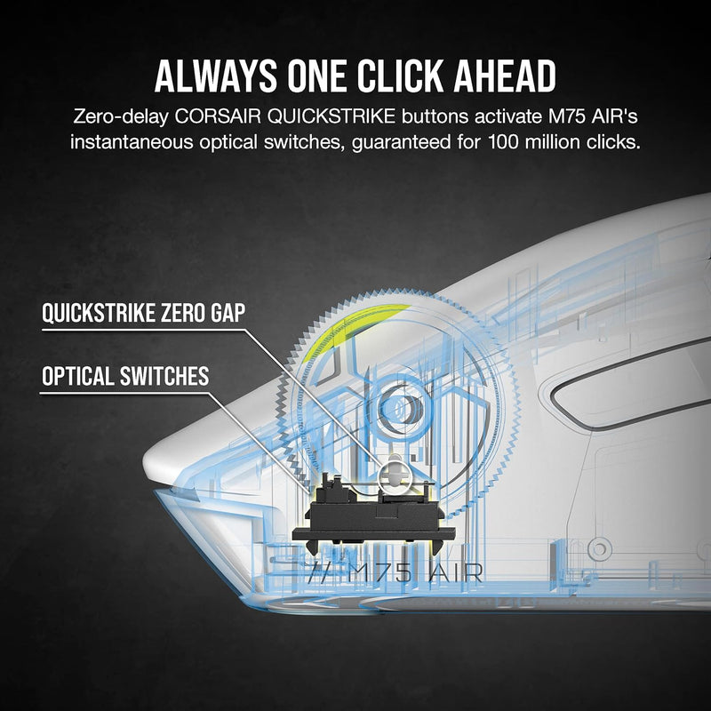 [Latest product] Corsair M75 AIR WIRELESS ultra-lightweight wireless gaming mouse CH-931D101-AP 