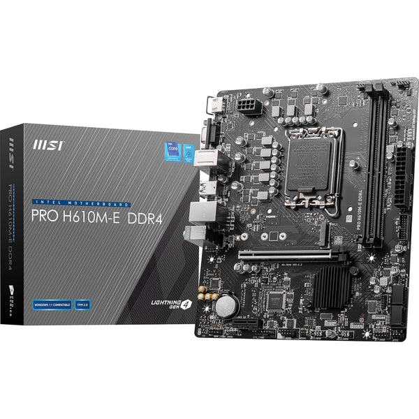 MSI PRO H610M-E DDR4,LGA 1700 mATX Motherboard