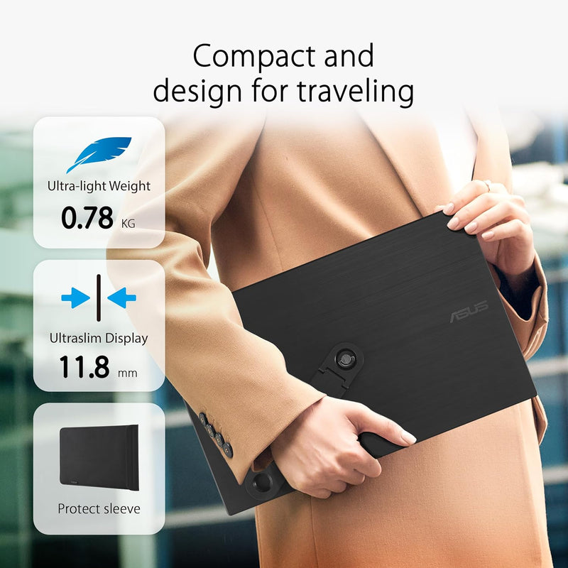 [Latest Product] ASUS 15.6" ZenScreen MB166CR FHD IPS (16:9) Portable Screen 