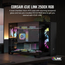 CORSAIR iCUE LINK 2500X Mid-Tower Dual Chamber Black 黑色無立柱全景 Mid-Tower PC Case CC-9011267-WW
