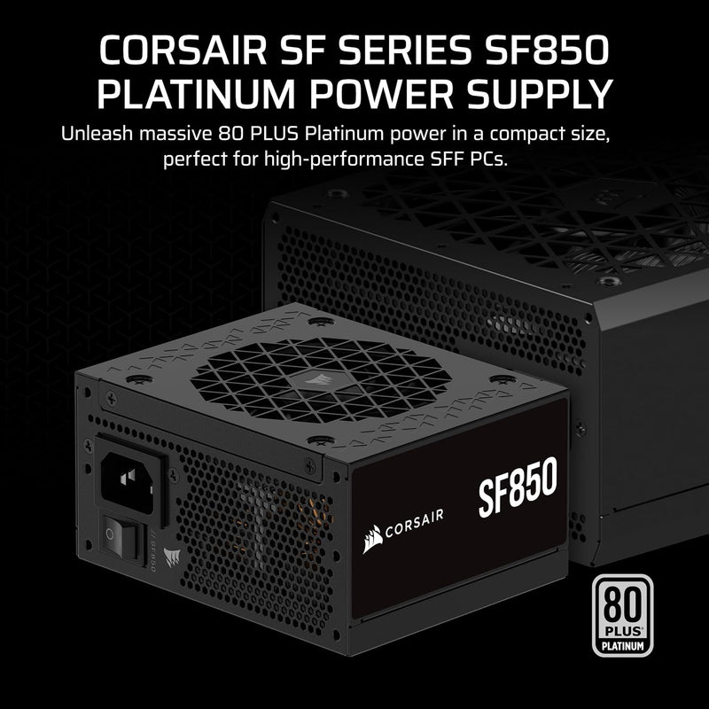 CORSAIR 850W SF850 SFX ATX3.1 80Plus Platinum Full Modular Power Supply (CP-9020256-UK) 