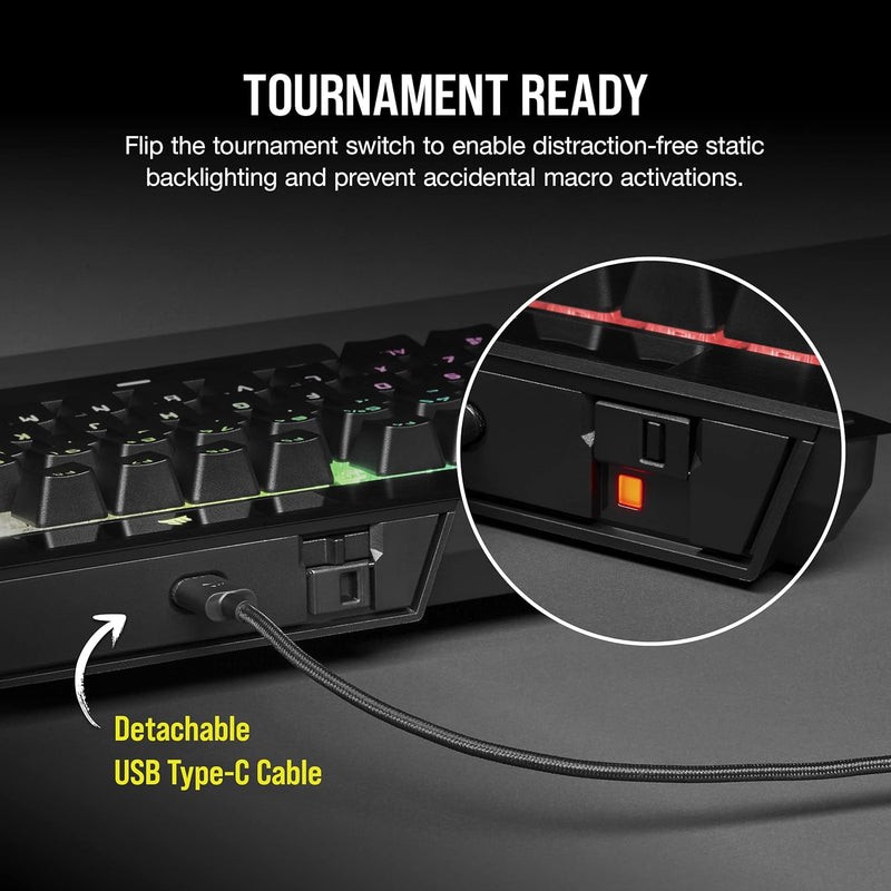 [New Year Offer] Corsair K70 RGB TKL CHAMPION Series Optical-Mechanical Gaming Keyboard with PBT DOUBLE SHOT PRO Keycaps CH-911901A-NA