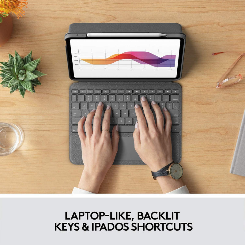 Logitech Folio Touch 連鍵盤保護殼 (iPad Air 第4代及第5代2022版用) 920-009954 原裝行貨