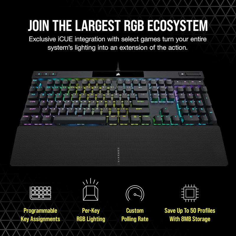 [CORSAIR May gaming product discount] Corsair K70 RGB PRO Mechanical Gaming Keyboard with PBT DOUBLE SHOT PRO Keycaps - CHERRY® MX SPEED CH-9109414-NA 