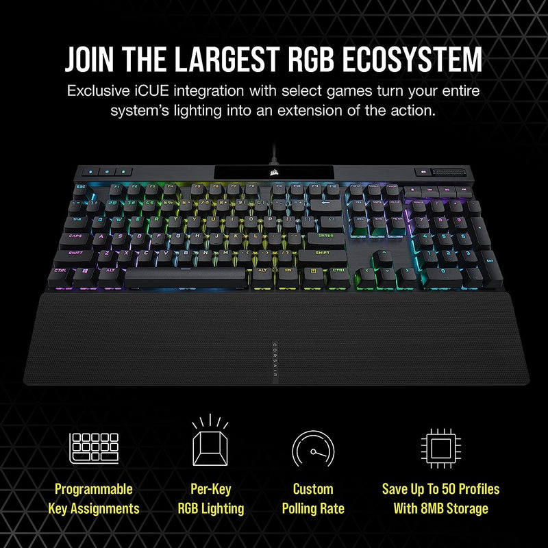 CORSAIR K70 RGB PRO Mechanical Gaming Keyboard with PBT DOUBLE SHOT PRO Keycaps - CHERRY® MX Brown CH-9109412-NA