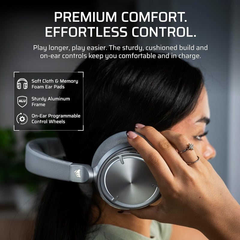 【優惠價】Corsair VIRTUOSO MAX Wireless Gaming Headphones Silver Color 銀色 CA-9011373-WW