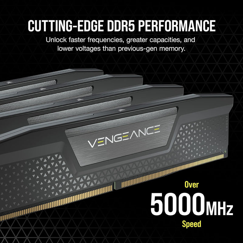 CORSAIR 32GB Kit (2x16GB) VENGEANCE CMK32GX5M2B6200C36 DDR5 6200MHz Memory 