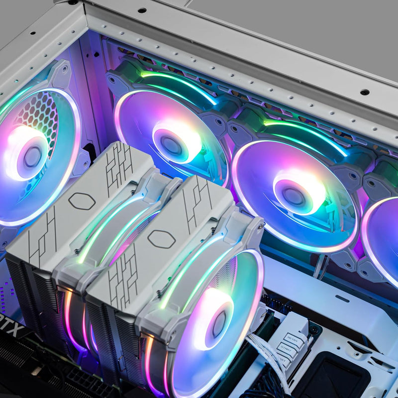 Cooler Master MasterFan MF120 HALO2 WHITE 白色 ARGB 12cm Case Fan MFL-B2DW-21NP2-R2