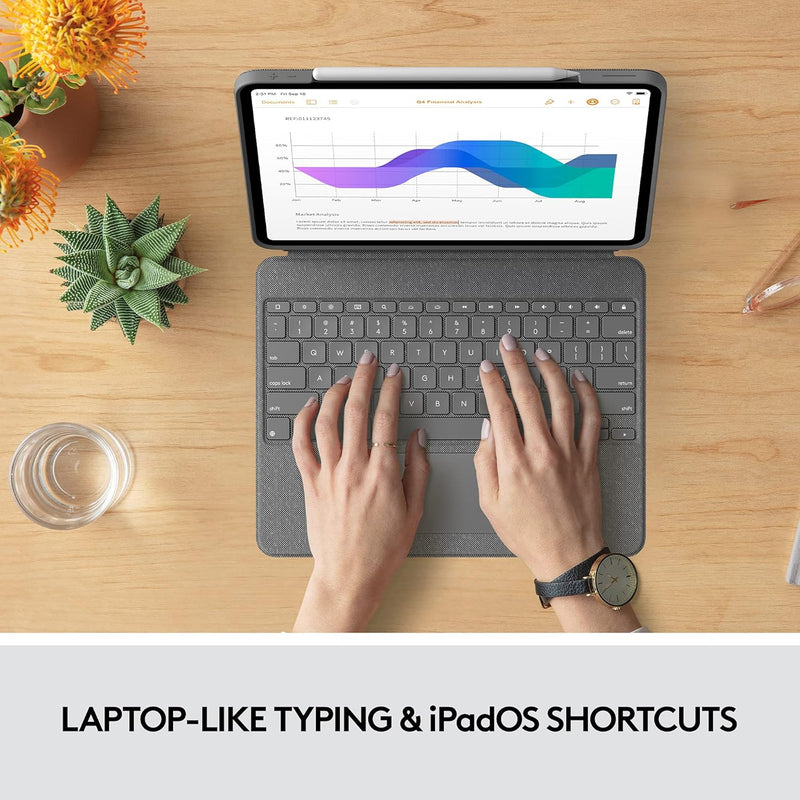 Logitech Combo Touch keyboard case with trackpad (for iPad Pro 12.9" 5th generation) 920-010215 Original licensed