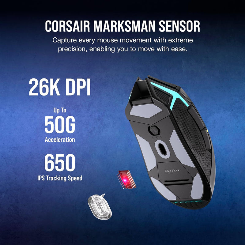 Corsair NIGHTSABRE WIRELESS RGB Gaming Mouse CH-931B011-AP 