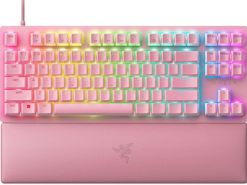 Razer Huntsman V2 Tenkeyless - Quartz 粉紅色 (線性紅軸) 無數字鍵光學遊戲鍵盤 RZ03-03942000-R3M1