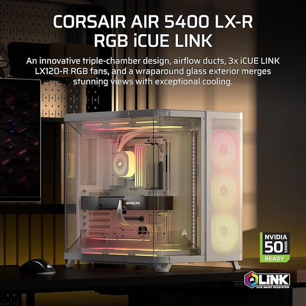Corsair AIR 5400 LX-R ARGB iCUE LINK - White 白色 Triple Chamber