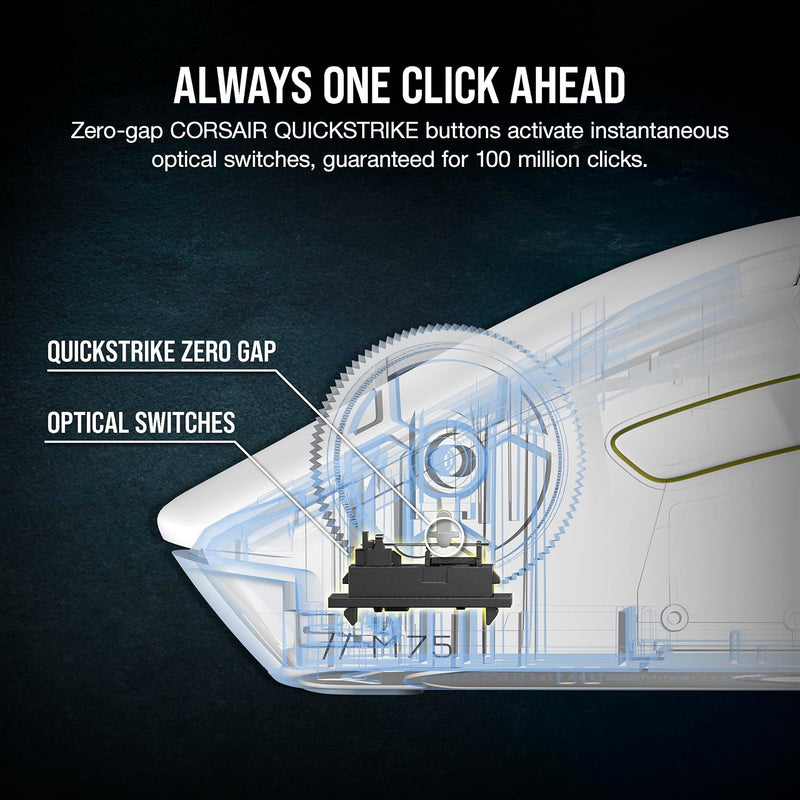 Corsair M75 WIRELESS Lightweight RGB ultra-lightweight wireless gaming mouse White CH-931D011-AP 