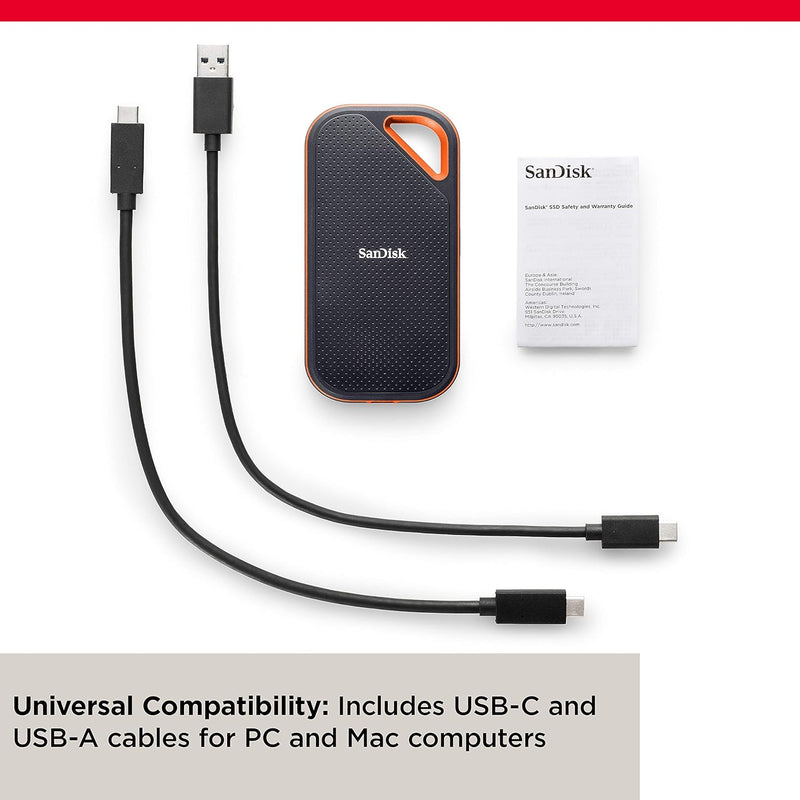 SanDisk 2TB Extreme Pro E81 V2 USB Type-C 3.2 Gen 2x2 Portable SSD SDSSDE81-2T00-G25