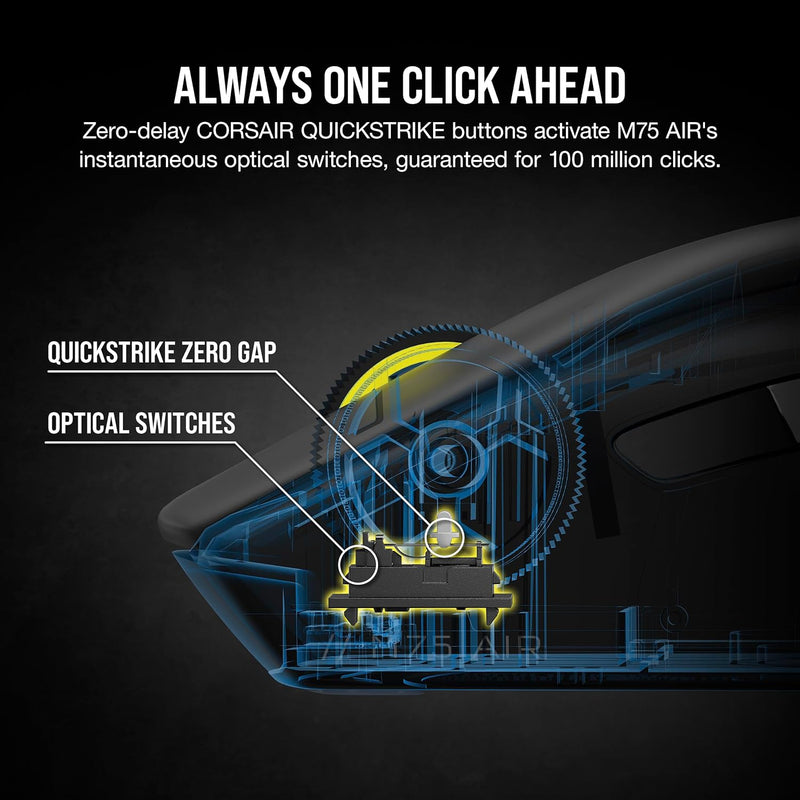 [Special Price] Corsair M75 AIR Wireless Ultra-Lightweight Wireless Gaming Mouse Black CH-931D100-AP 
