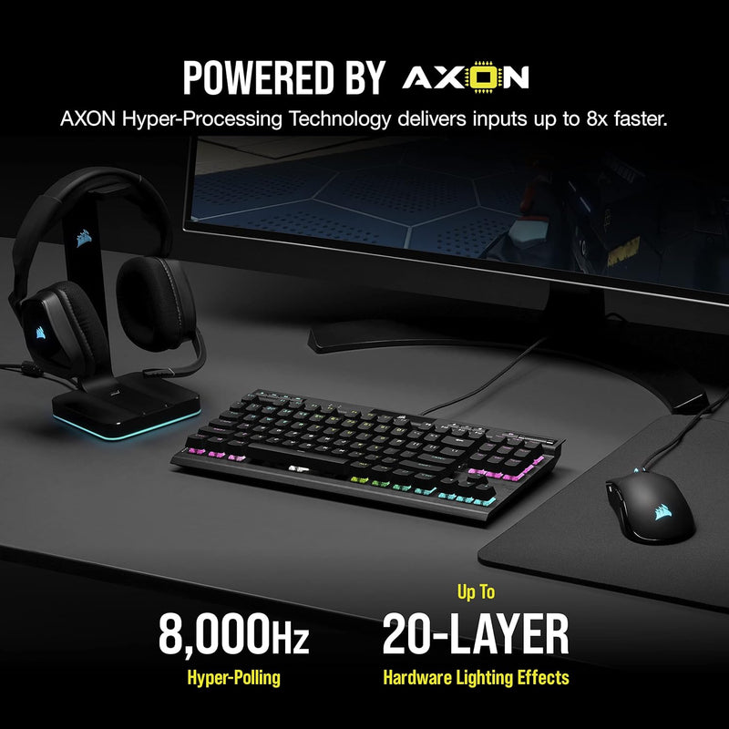 [New Year Offer] Corsair K70 RGB TKL CHAMPION Series Optical-Mechanical Gaming Keyboard with PBT DOUBLE SHOT PRO Keycaps CH-911901A-NA