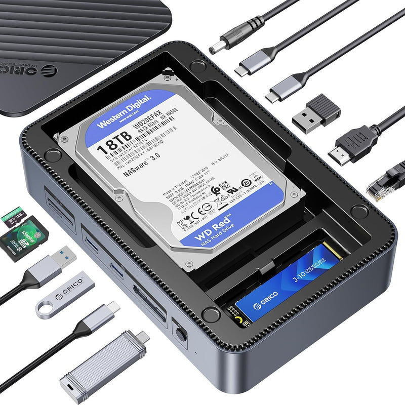 ORICO 10 in 1 Docking Station with M.2 &amp; 3.5" Hard Drive Enclosure D35M2 