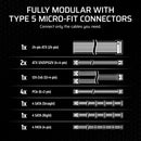 CORSAIR 1000W SF1000 SFX ATX 3.1 80Plus Platinum Full Modular Power Supply (CP-9020257-UK)