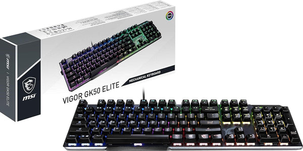 【熱賣中】MSI VIGOR GK50 ELITE KAILH BLUE 凱華青軸RGB電競鍵盤 (KB-MGK5ELT)
