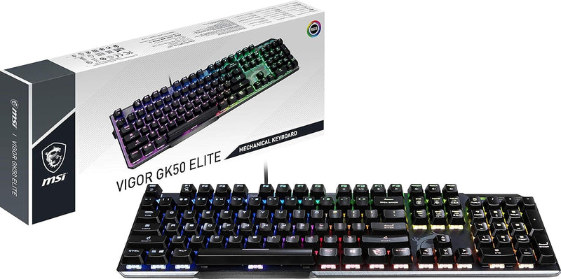 【熱賣中】MSI VIGOR GK50 ELITE KAILH BLUE 凱華青軸RGB電競鍵盤 (KB-MGK5ELT)