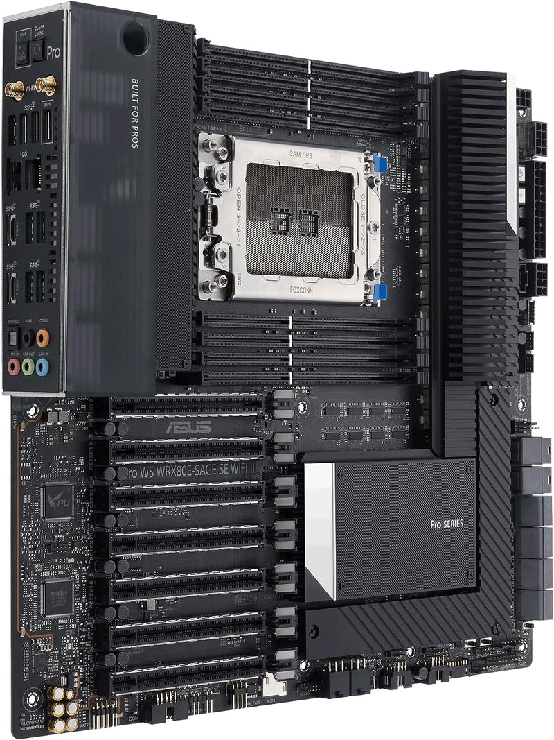 ASUS PRO WS WRX80E-SAGE SE WIFI II DDR4,Socket sWRX8 EATX Motherboard