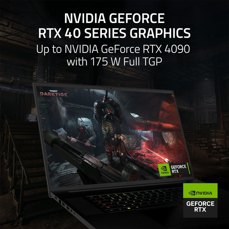 Razer Blade 18 Flagship Gaming Laptop Black (18" 240Hz QHD+ / Intel Core i9-13980HX / 32GB DDR5 / RTX 4090 16GB / 2TB SSD / Win 11 Home) RZ09-0484UEH4-R341