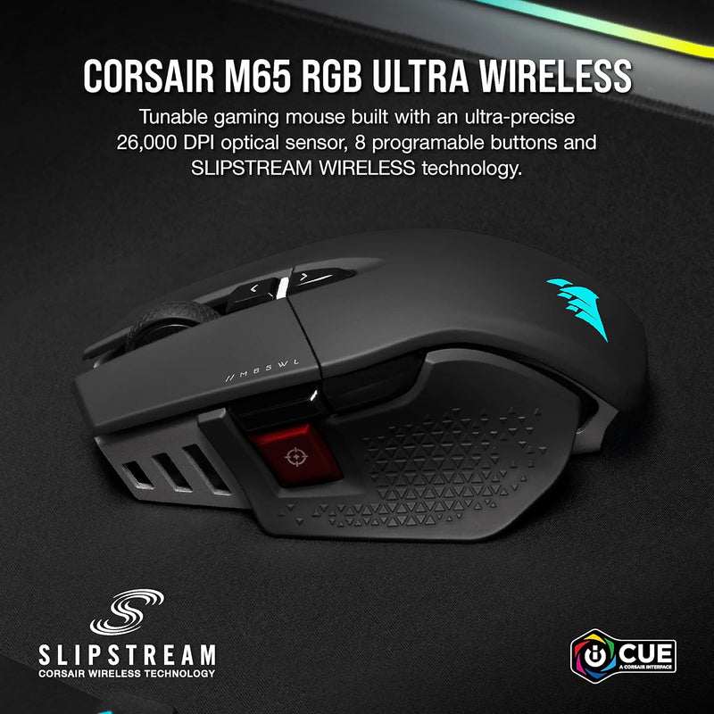 [New Year Offer] Corsair M65 RGB ULTRA Wireless Tunable FPS Gaming Mouse Black CH-9319411-AP2