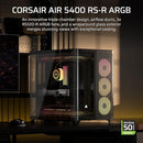Corsair AIR 5400 RS-R ARGB - Black 黑色 Triple Chamber ATX Case (CC-9011318-WW)