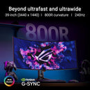 ASUS 39" ROG Swift OLED PG39WCDM 240Hz WQHD 3440x1440 WOLED (21:9) 曲面電競顯示器 MO-AG39WCD