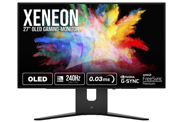 Corsair Xeneon 27" 27QHD240 240Hz 2K QHD OLED (16:9) Gaming Monitor (HDMI2.1) - Zero Dead Pixels (CM-9030002-PE)