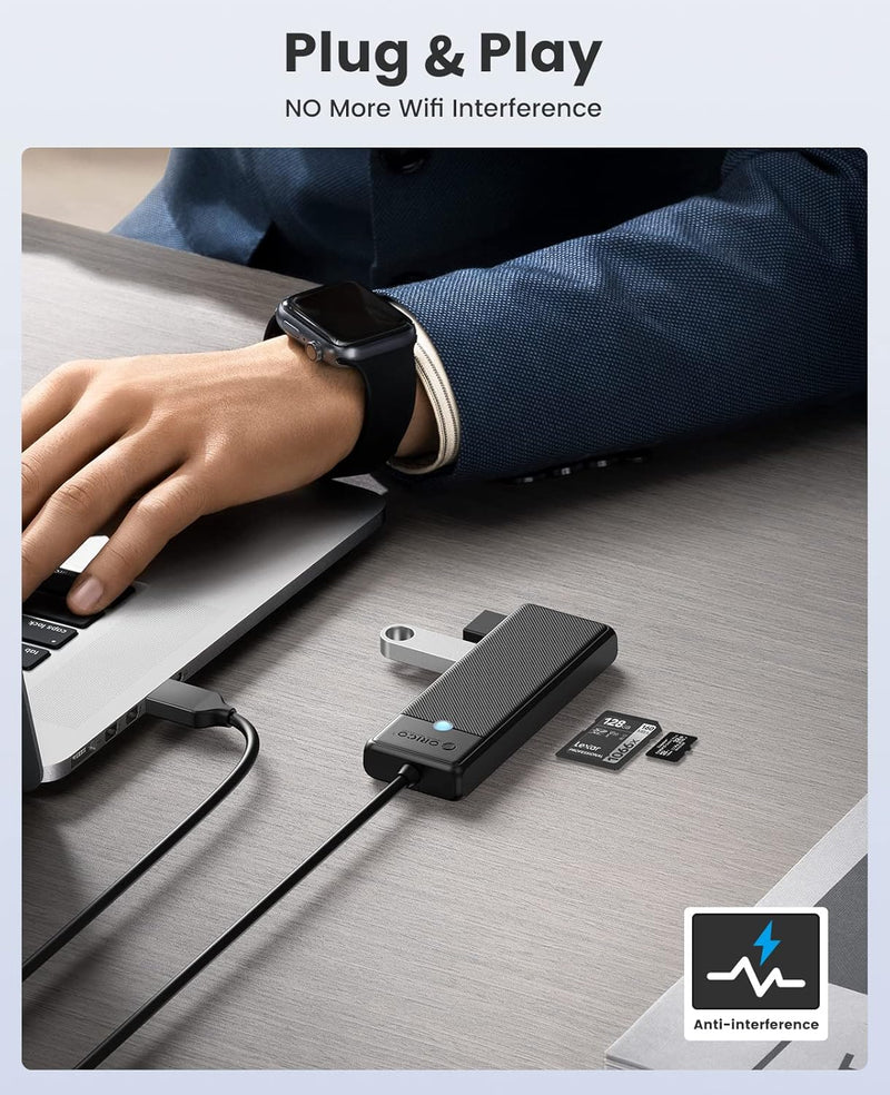 ORICO USB3.0 5-in-1 HUB with Card Reader PAPW3AT-U3