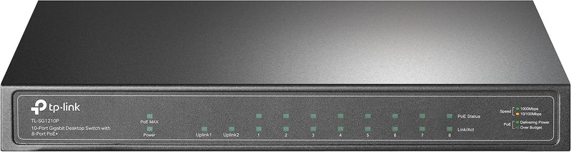 TP-Link TL-SG1210P 10 Port Gigabit Desktop Switch with 8 Port PoE+